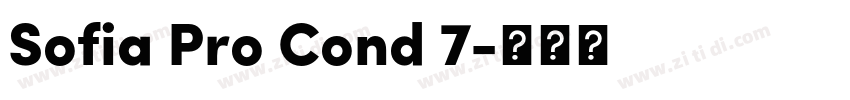 Sofia Pro Cond 7字体转换